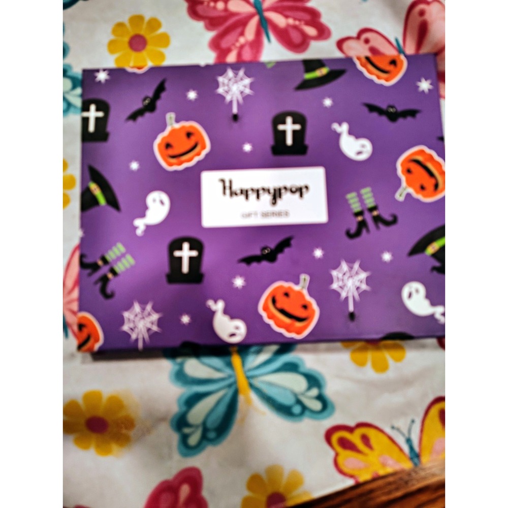 Happypop Halloween Gift Series Socks Set Thick Thighs Spooky Vibes Black Boxed